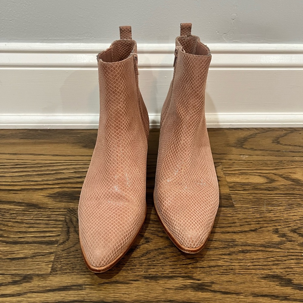 Pink Leather Boots